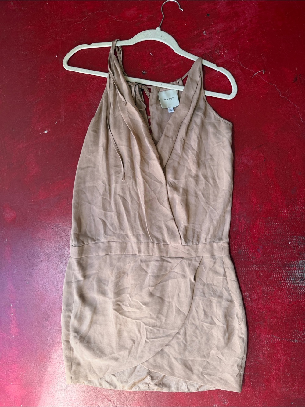 Mason Beige Taupe Mini Dress